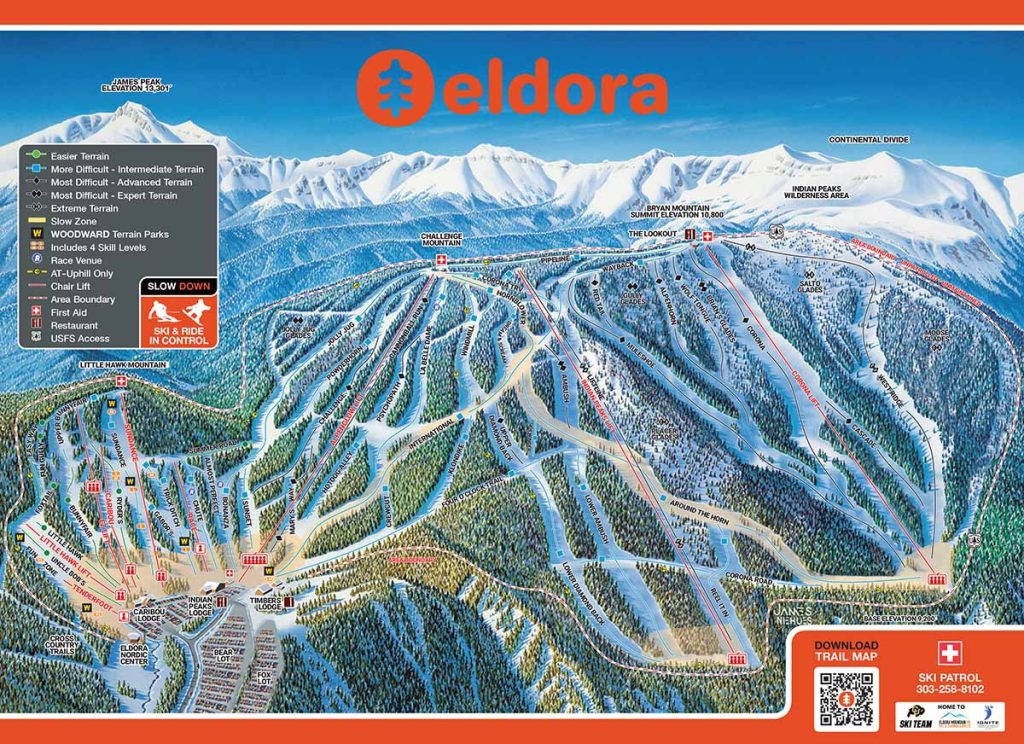 2025 Eldora ski resort trail map