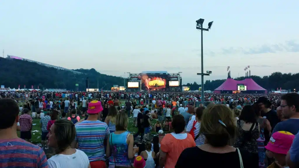 Crowd at an outdoor music festival