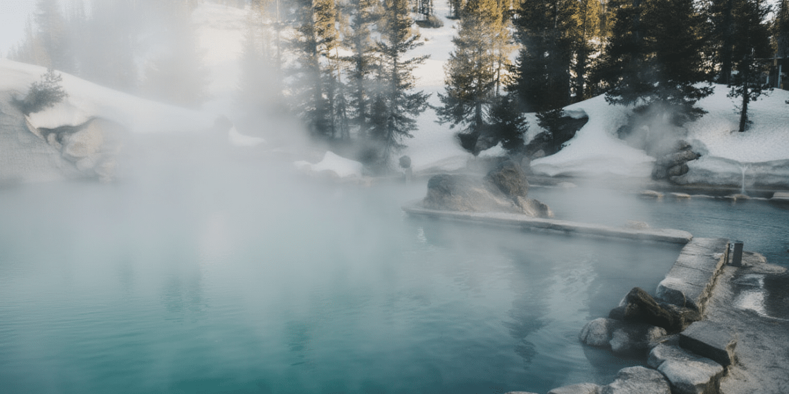 Misty Morning Hot Springs Near Boulder