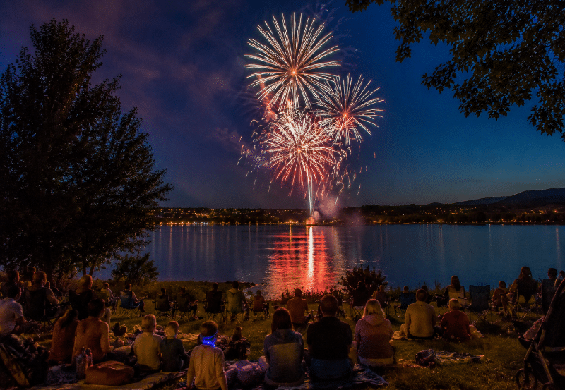 firework near boulder